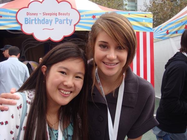 Actress Tina Q. Nguyen and actress Shailene Woodley (The Secret Life of the American Teenager, Divergent, The Amazing Spiderman 2) at the Power of Youth event at Nokia LA Live in 2008.