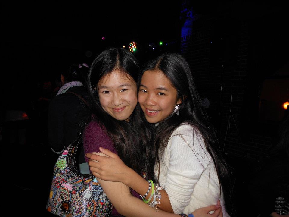 Tina Q Nguyen and actress Tiffany Espensen at the Dream Magazine Winter Wonderland Party 2011