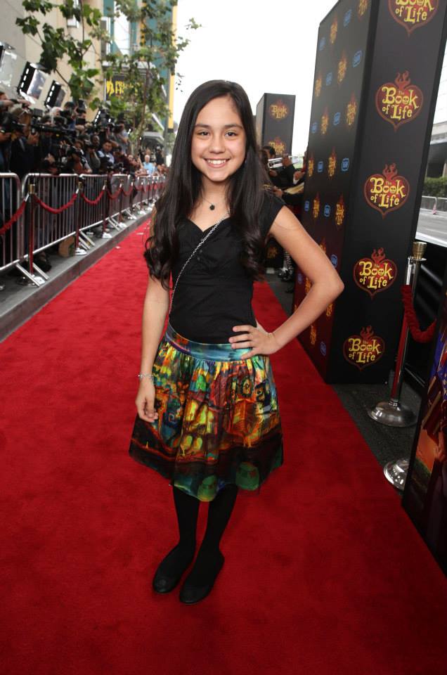 Genesis Ochoa on the red carpet during the Los Angeles premiere for The Book of Life.