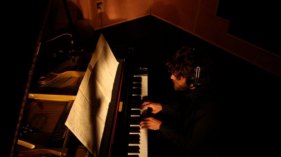 Piano recording session at Soundtrack Studios, New York