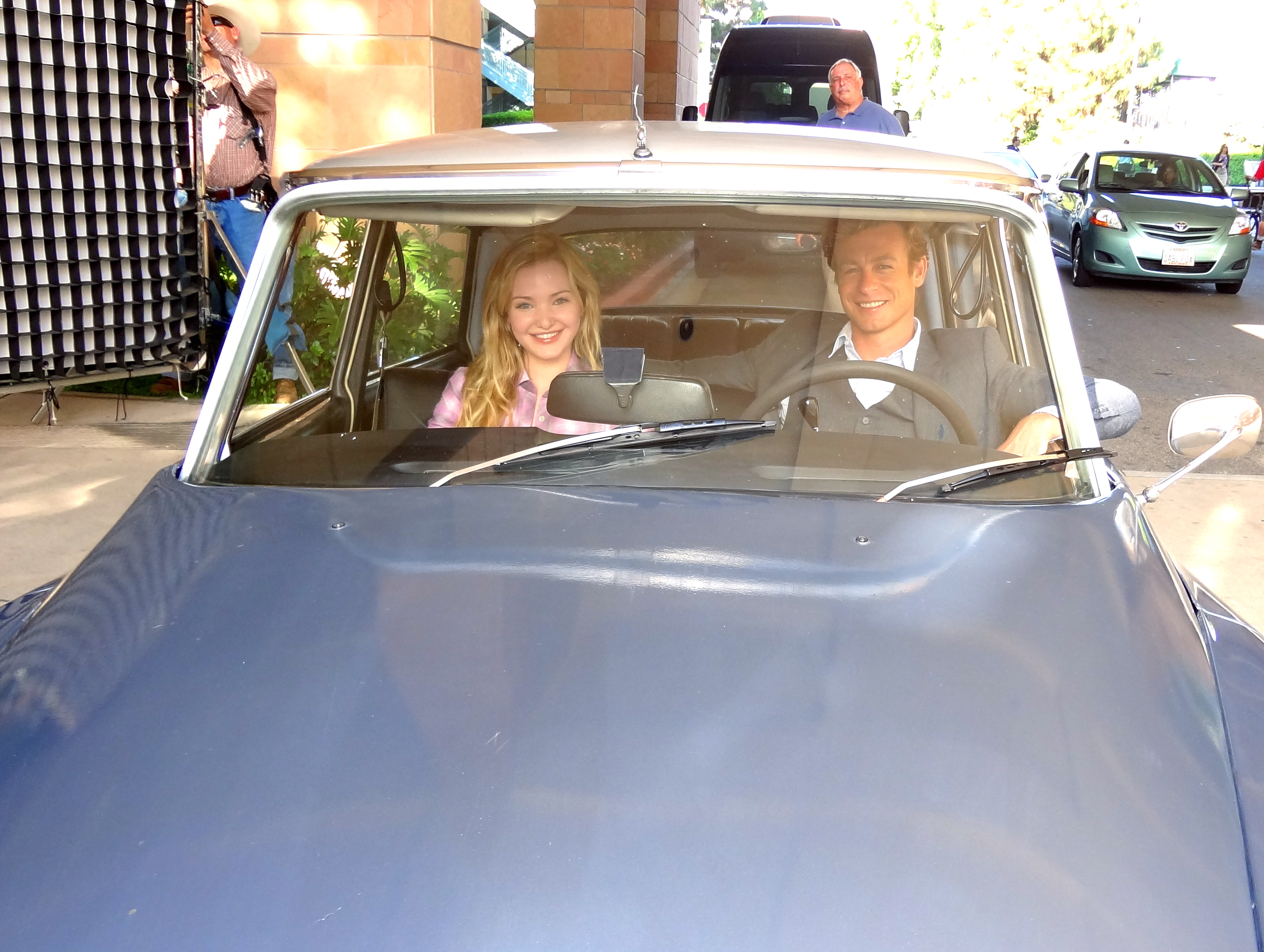 Dove Cameron as 'Charlotte Jane' with Simon Baker on The Mentalist.