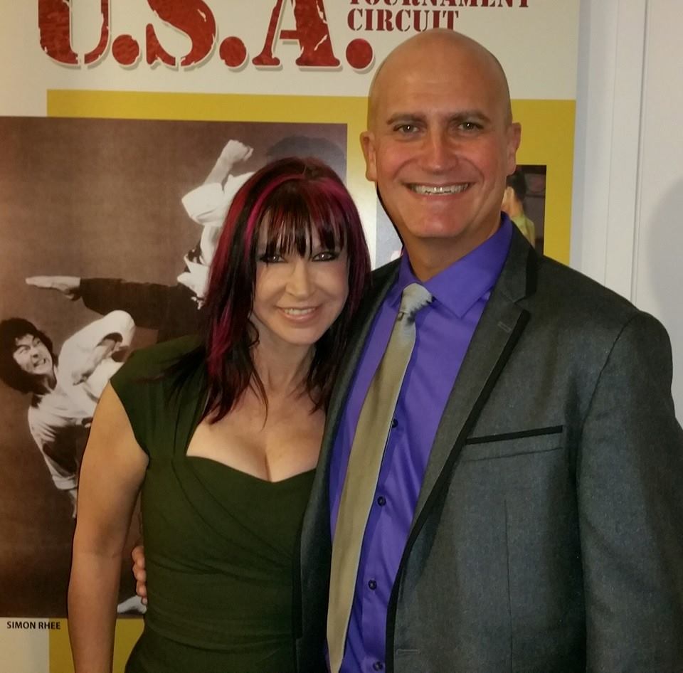 With Cynthia Rothrock at the Martial Arts History Museum