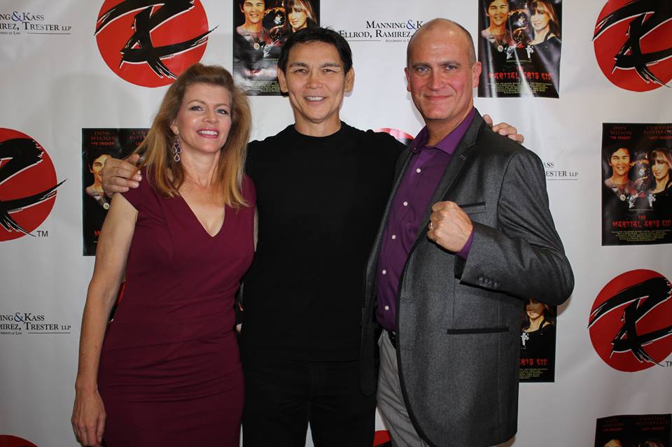With Don The Dragon Wilson and my wife; red carpet shot for The Martial Arts Kid