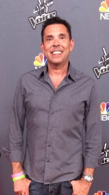 Gerry Pass, on the set of The Voice - 2014