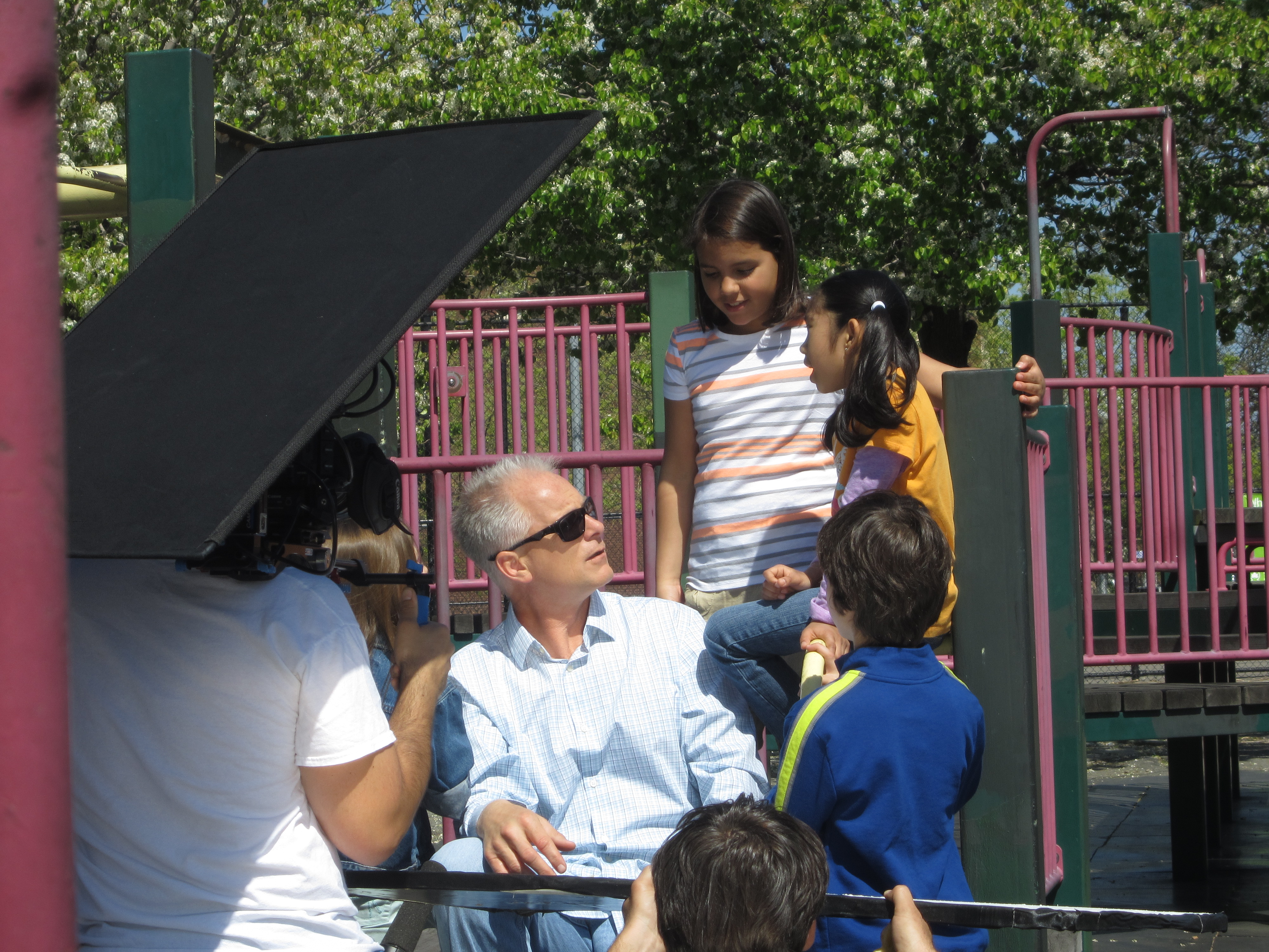 On set of Snapple commercial with Kenny Mayne, May 2013