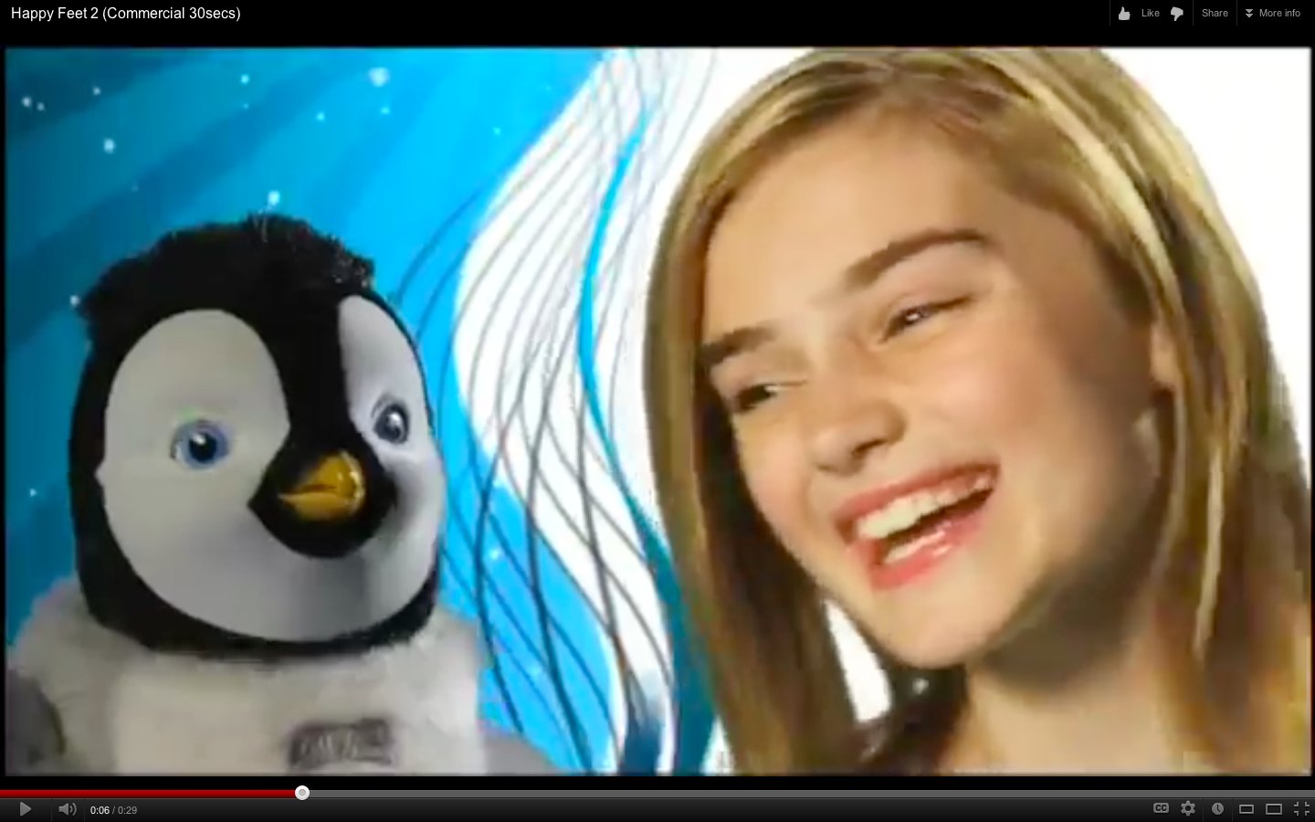 Meg Donnelly - Happy Feet 2 Commerical