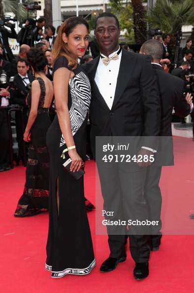 Ingrid Jean-Baptiste & Jacky Ido at Saint Laurent Red Carpet - 67th Cannes Film Festival.
