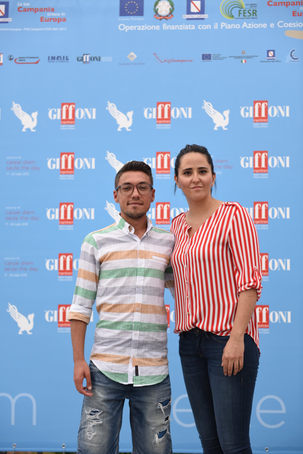 Actor Hakan Yildiz and Director Selcen Yilmazoglu @ Giffoni Film Festival 2015.
