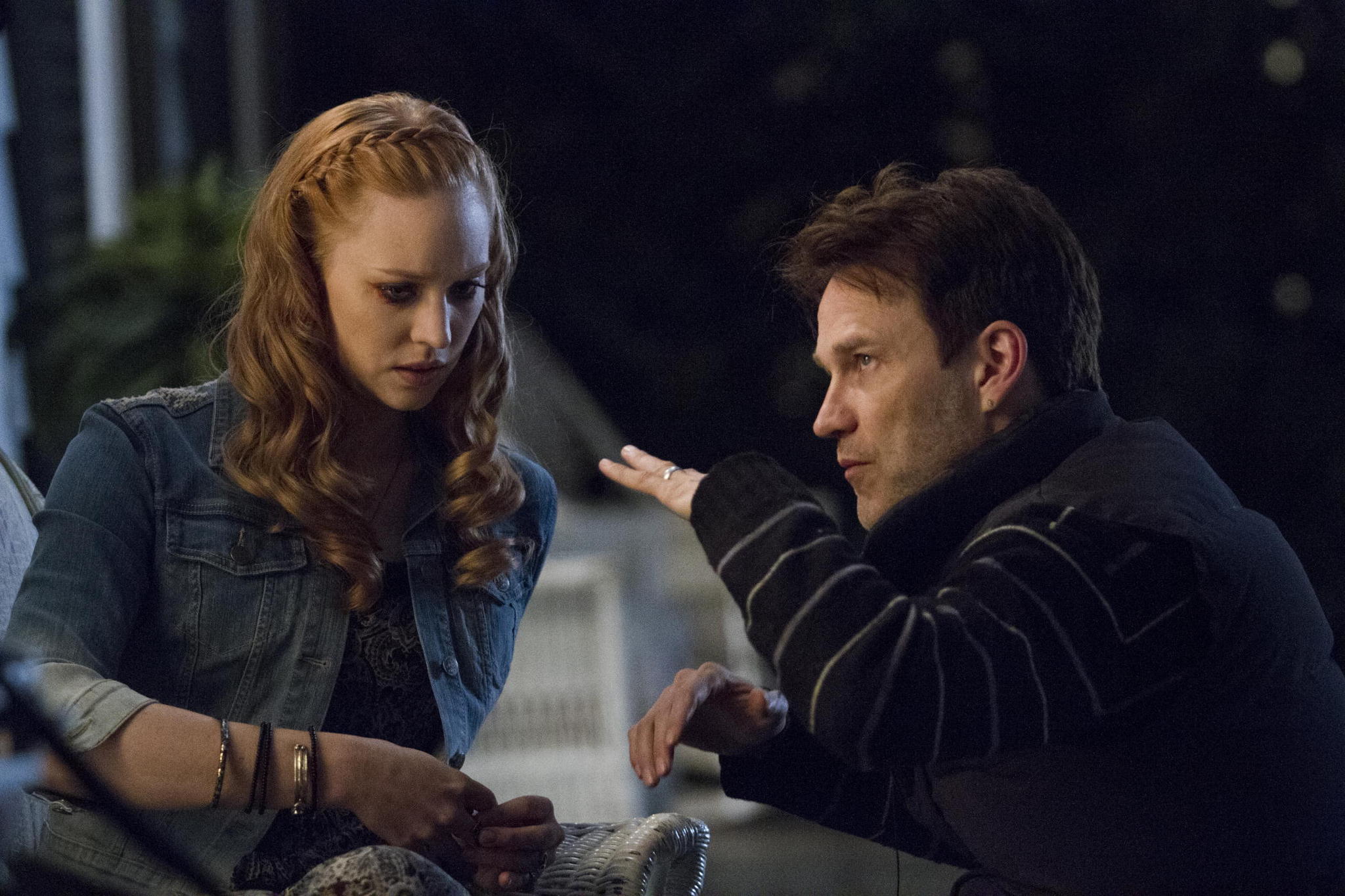 Still of Stephen Moyer and Deborah Ann Woll in Tikras kraujas (2008)