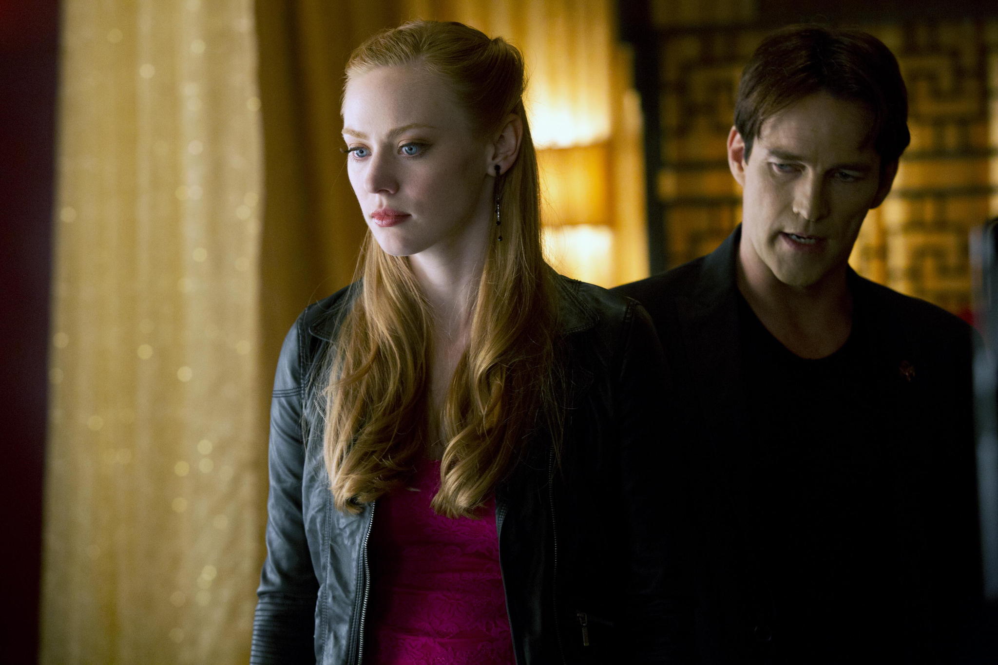 Still of Stephen Moyer and Deborah Ann Woll in Tikras kraujas (2008)