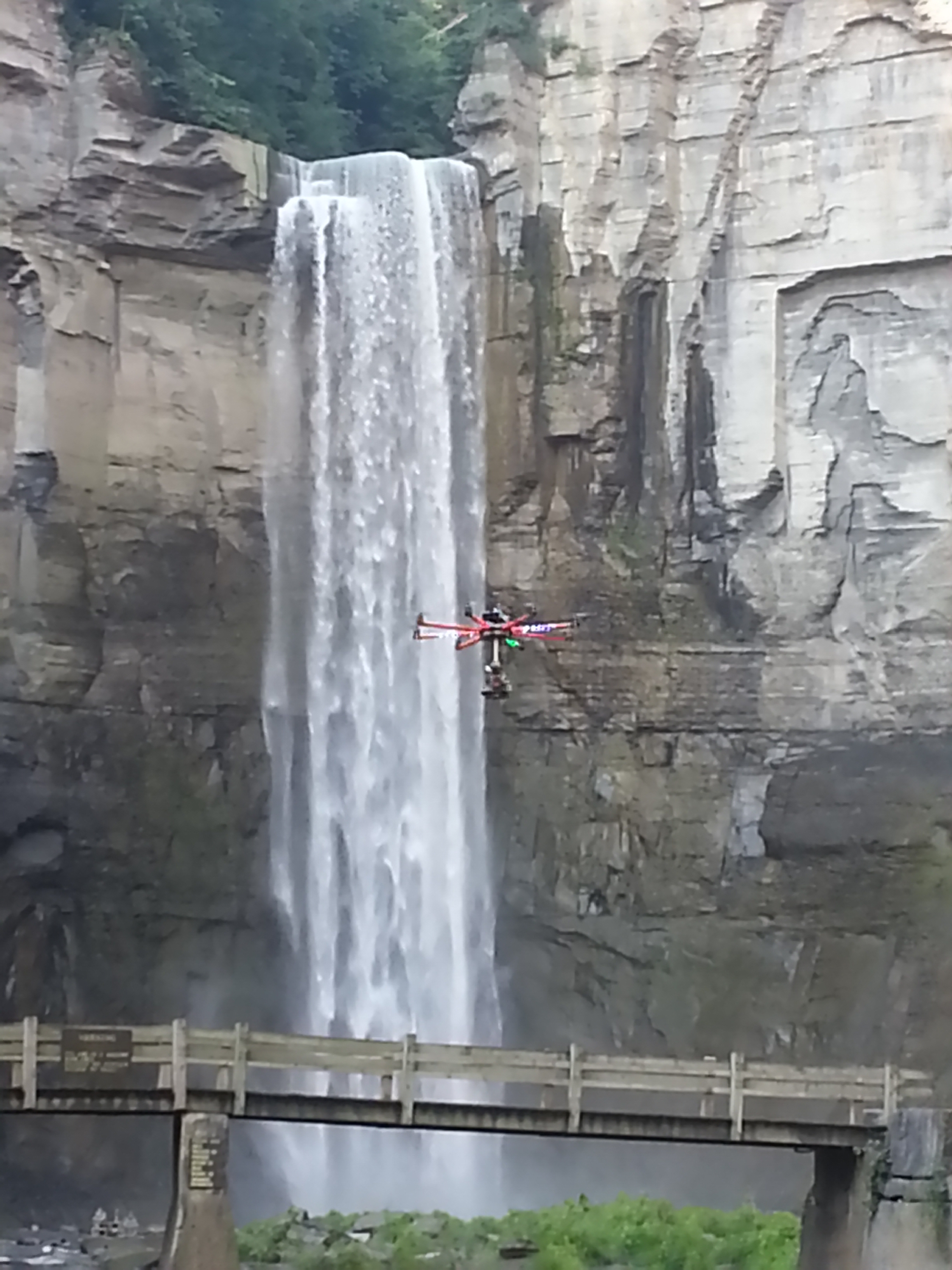 Octocopter with Panasonic GH 4 capturing Waterfall in Ithaca, NY for Cornell University