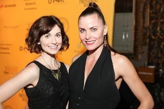 Best Actress winner Sarah Wilson and Best Supporting Actress nominee Tara Westwood at the Golden Door International Film Festival.