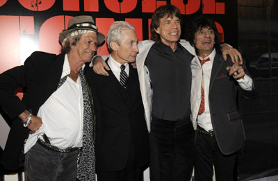 Mick Jagger, Keith Richards, Charlie Watts and Ronnie Wood at event of Shine a Light (2008)
