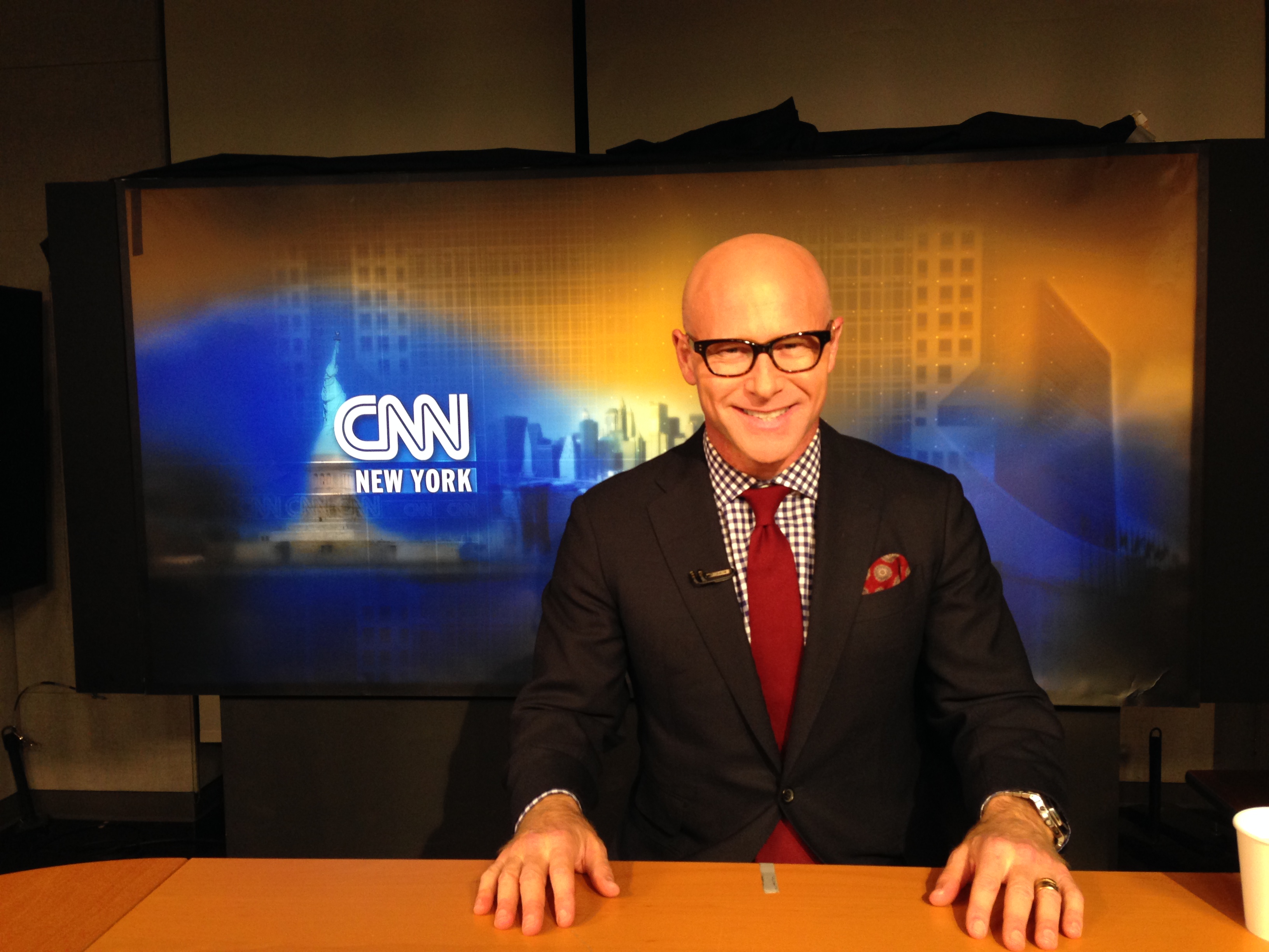 On the set of CNN in New York.