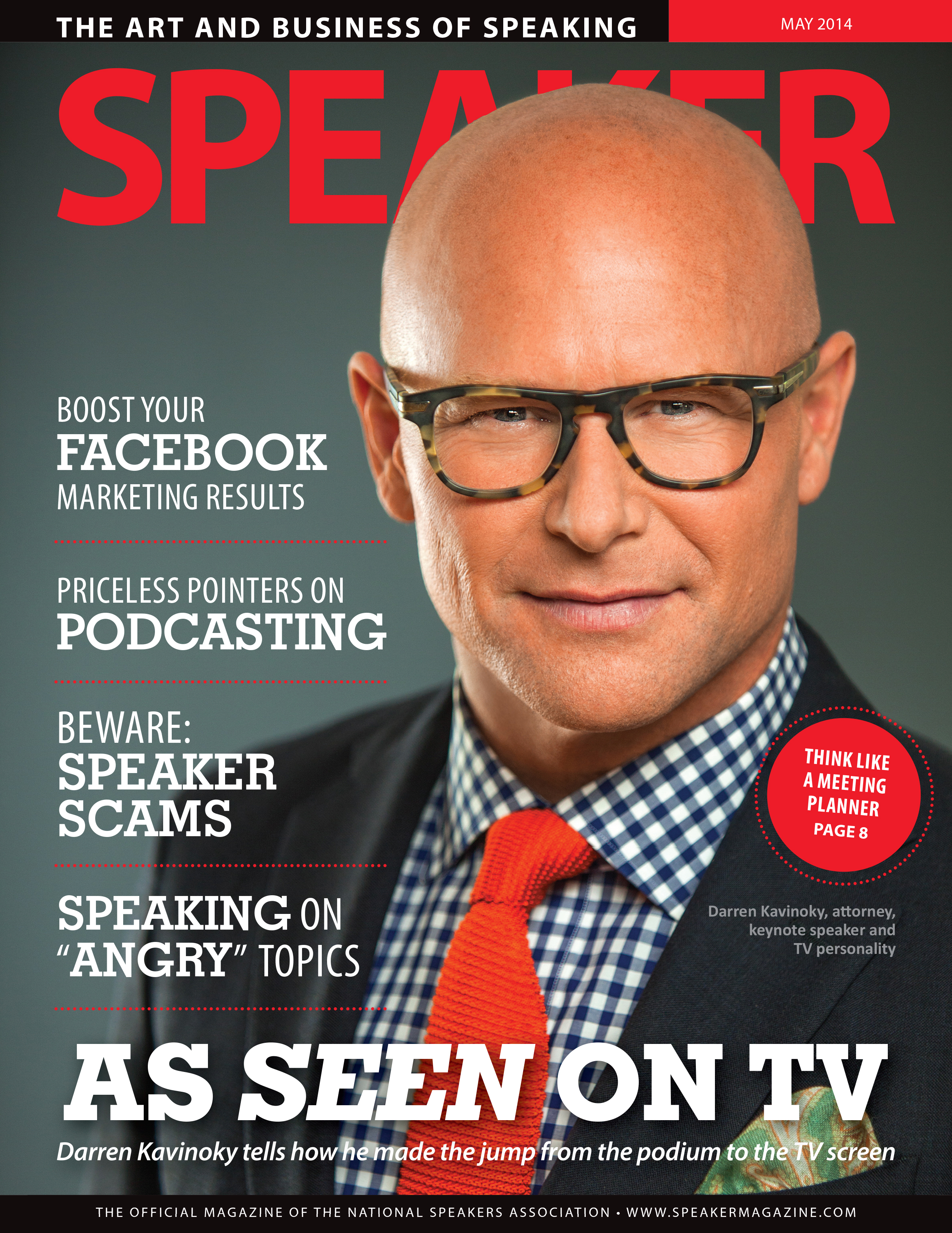 On the cover of the May 2014 issue of SPEAKER magazine