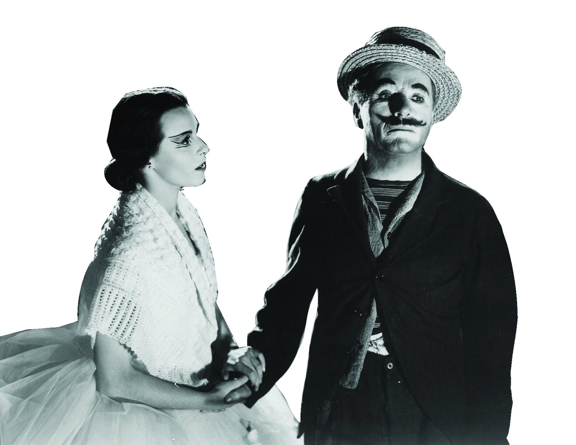 Still of Charles Chaplin and Claire Bloom in Limelight (1952)