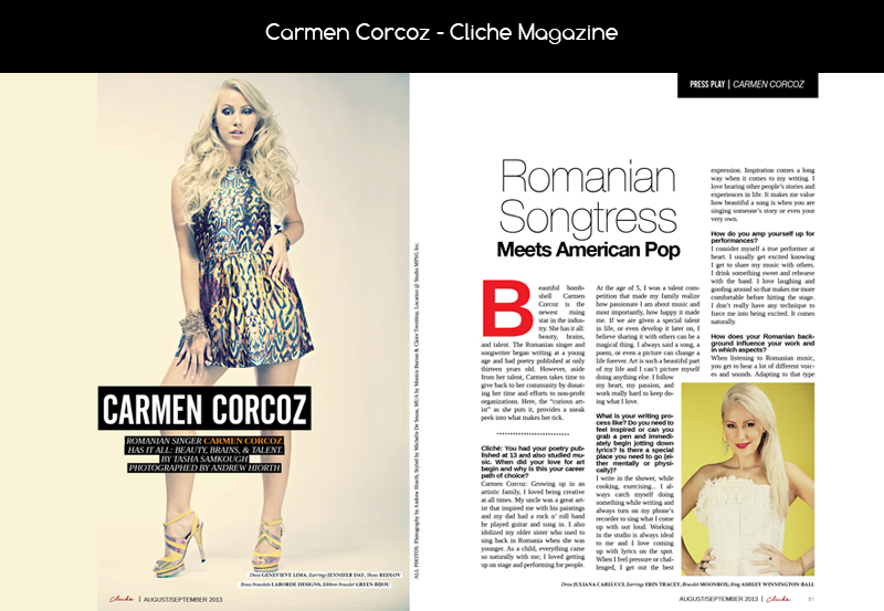 Carmen Corcoz in Cliché Magazine