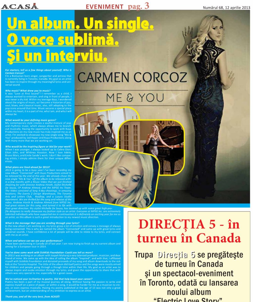 Carmen Corcoz in ACASA Magazine