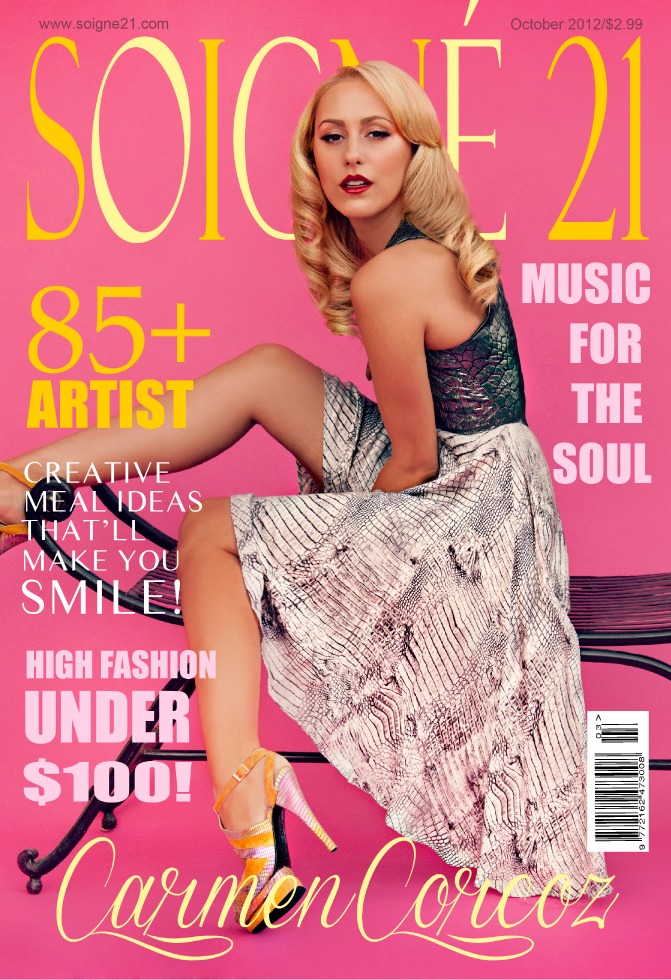 Carmen Corcoz on the cover of Soigne 21 Magazine
