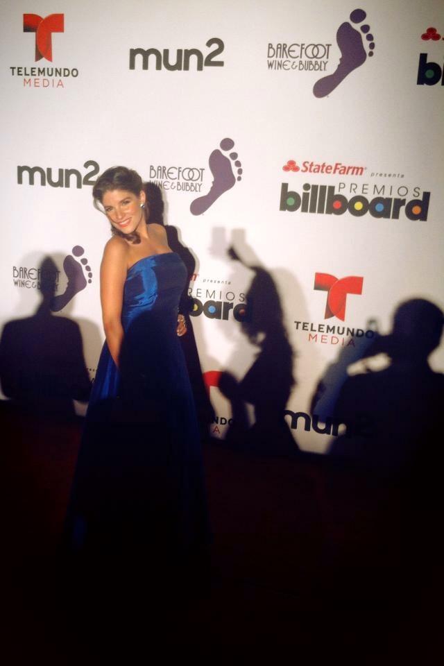 At the Latin Billboards Red Carpet. Telemundo NBC