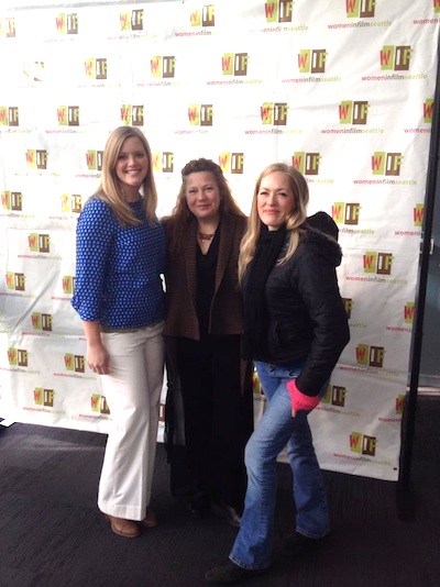 THE LAST LIGHT short film team taking home Audience Award from Post Alley Film Festival 2014. From left, Jennifer Cummins (Director), Persephone Vandegrift (Screenwriter/Co-Producer), and Telisa Steen (Lead Actress)