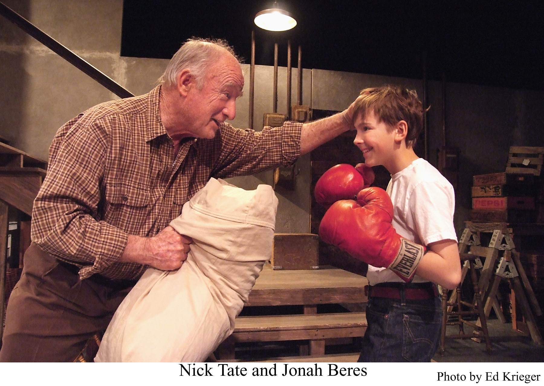 as Johnny Keating in Corktown57 Odyssey Theatre Los Angeles. Pictured with stage grandpa Nick Tate.