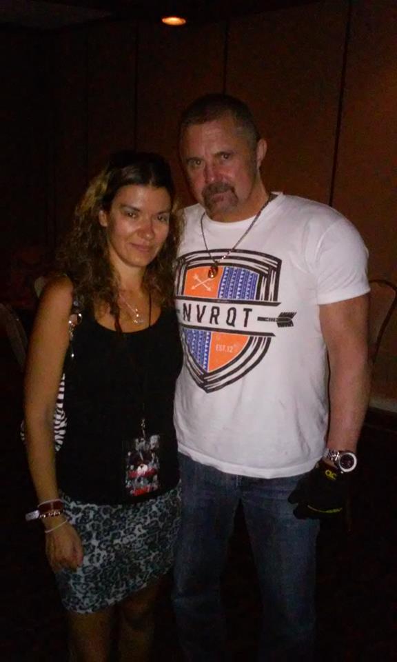 With fellow guest Kane Hodder at Mr Hush 2: Weekend of Fear