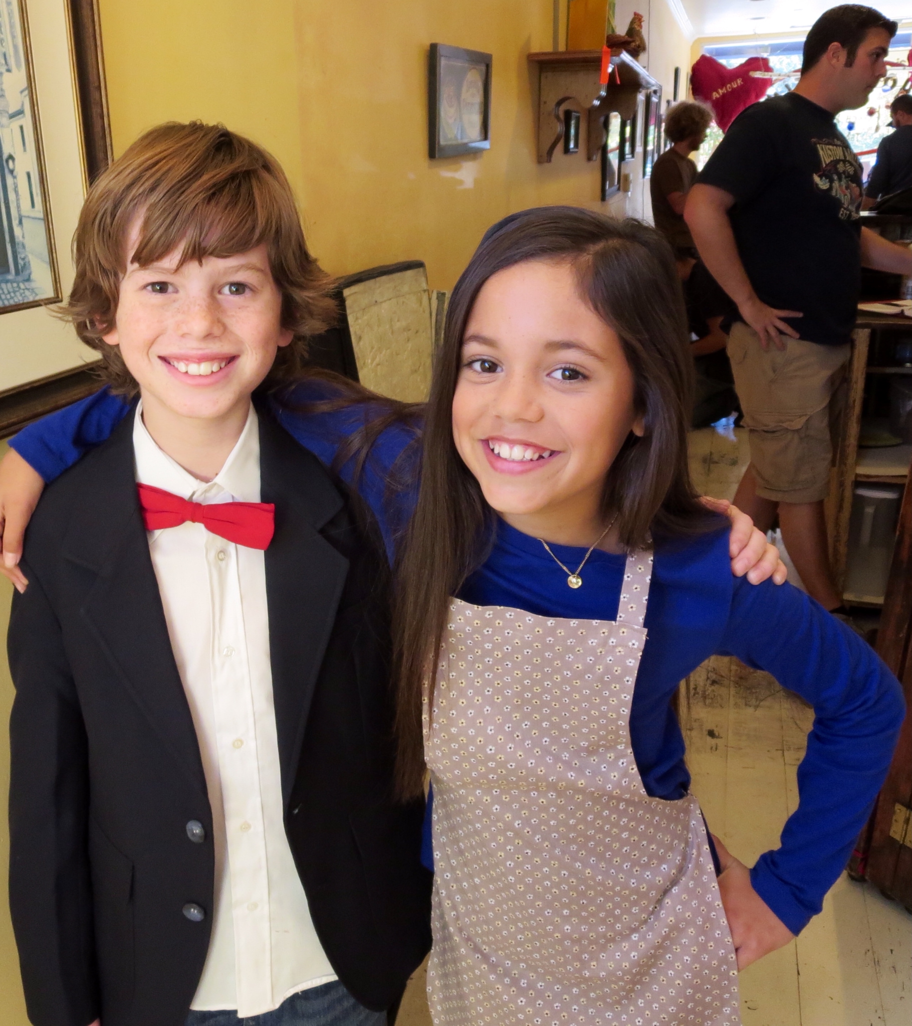 Jenna Ortega and Drew Justice on set of Young Love