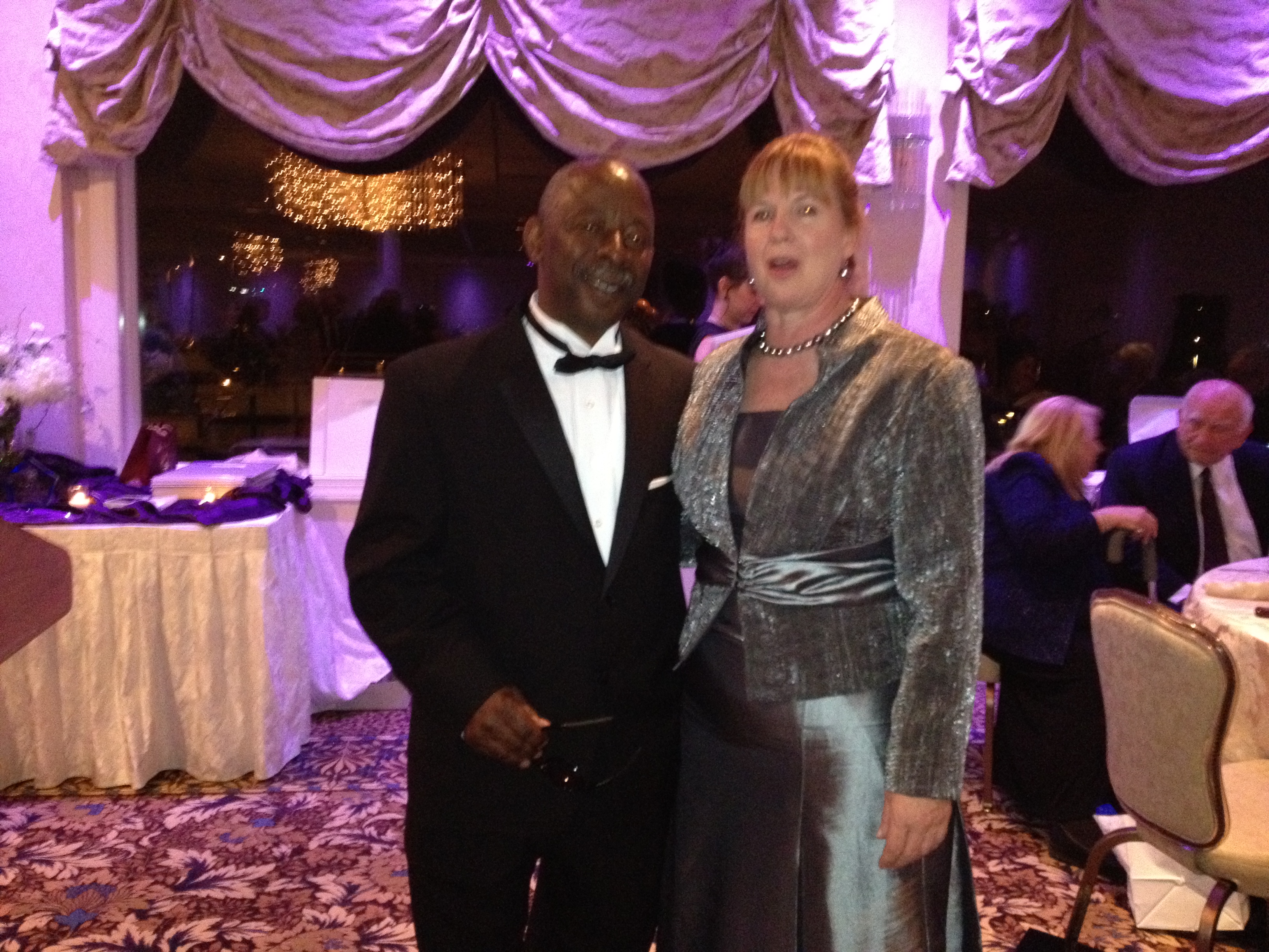 Calvin Berry with Diane Raver co-founder of the Garden State Film Festival. Attending the awards dinner.