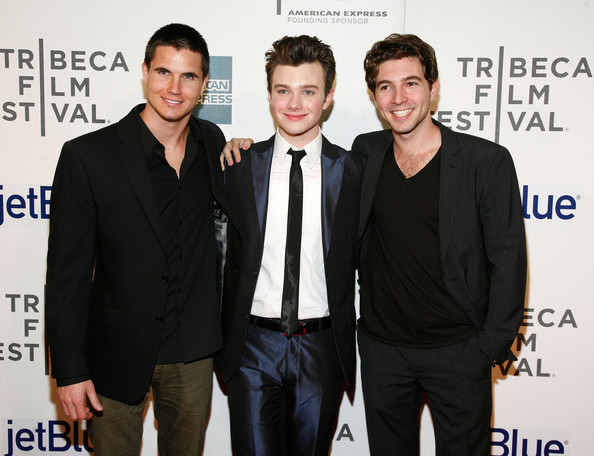 Robbie Amell, Chris Colfer and Roberto Aguire at Tribeca Premiere of Struck By Lightning