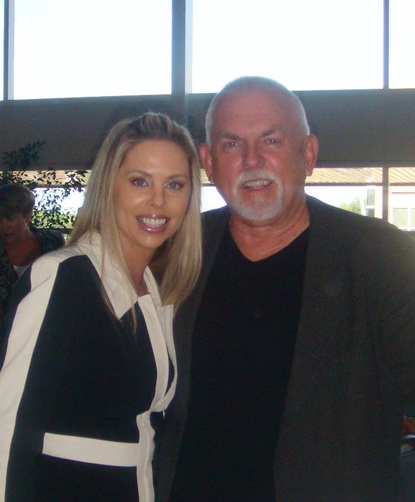 Gina with John Ratzenberger at the What If... premiere