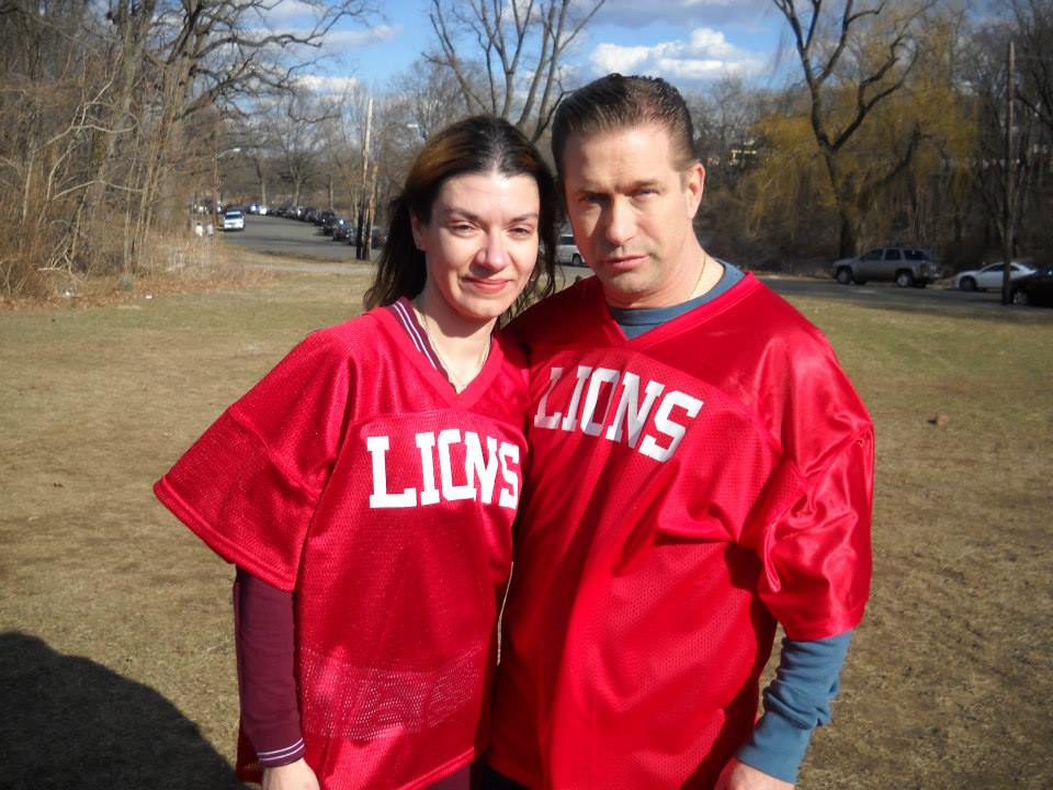 Playing football with Stephen Baldwin in Tapestry