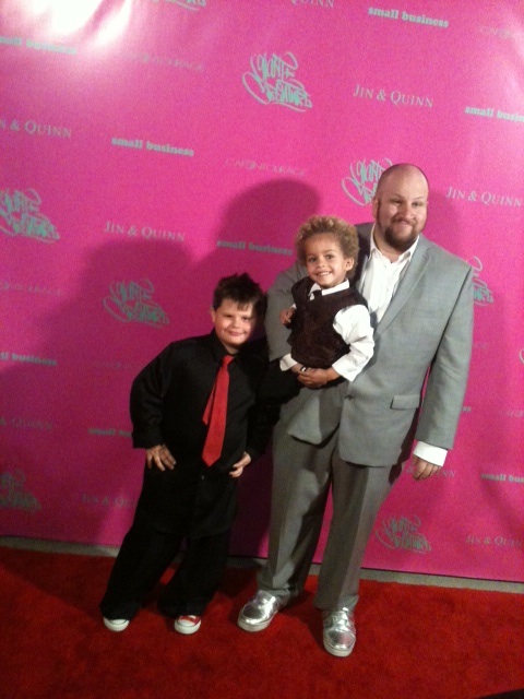 Lukas and Stephen Kramer Glickman at the premier of 