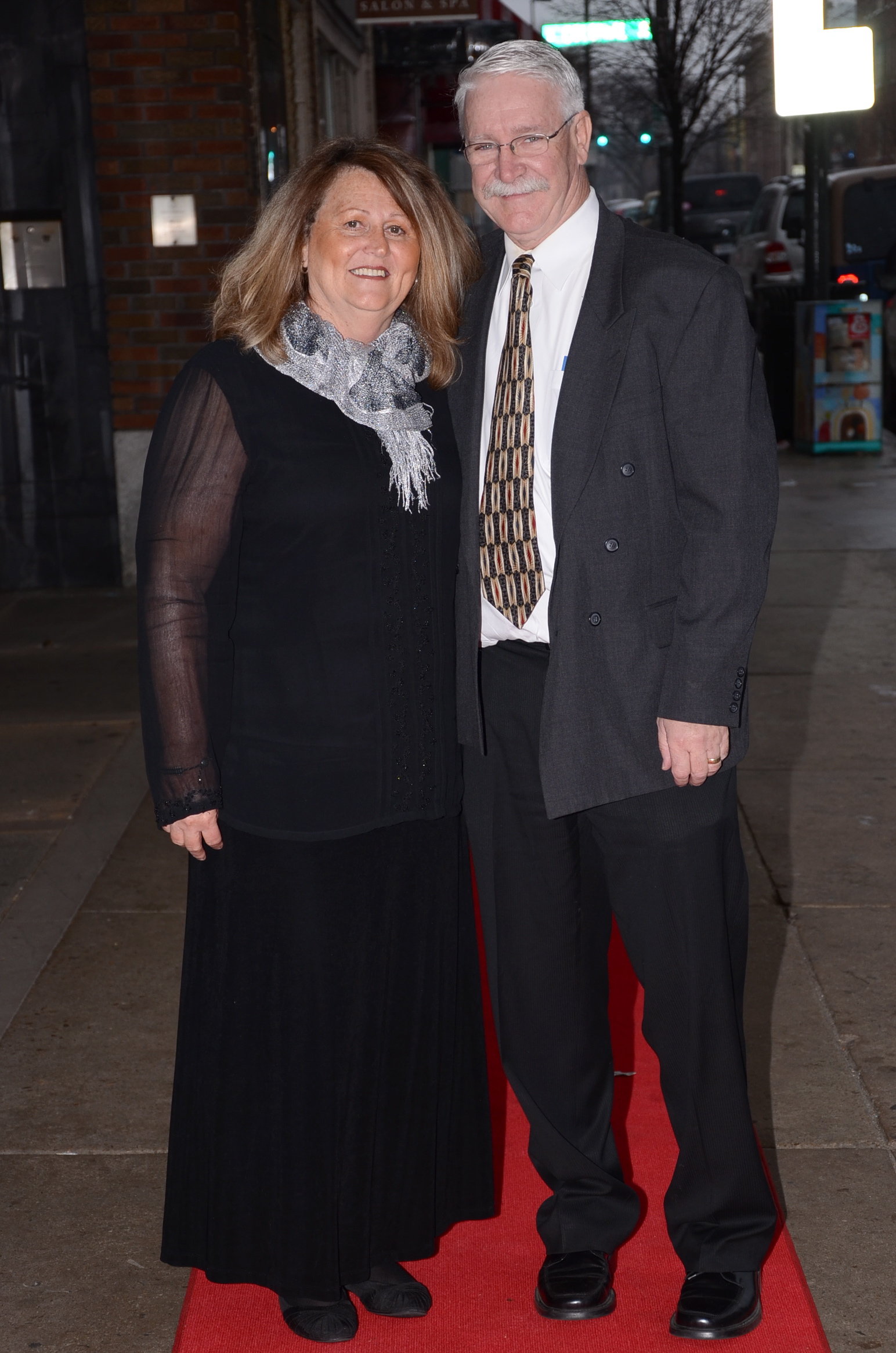 Wayne & Gidget Stewart, on red carpet at 