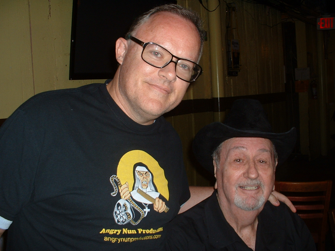 Movie legend Robert(Bob)Hinkle & Dan Murphy at the Austin Network Mixer.