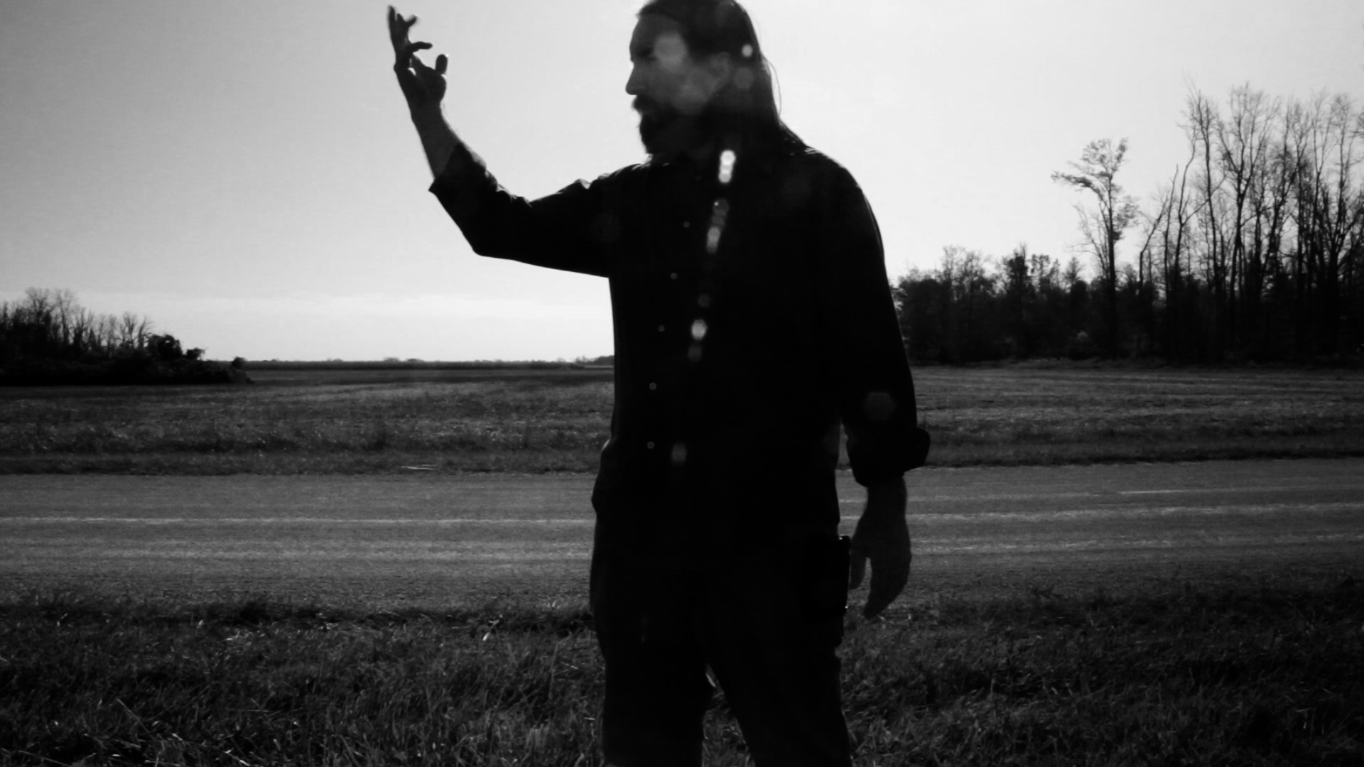 Thom Stark on location in Hanover, Indiana during production of his debut short film, Note to Self.