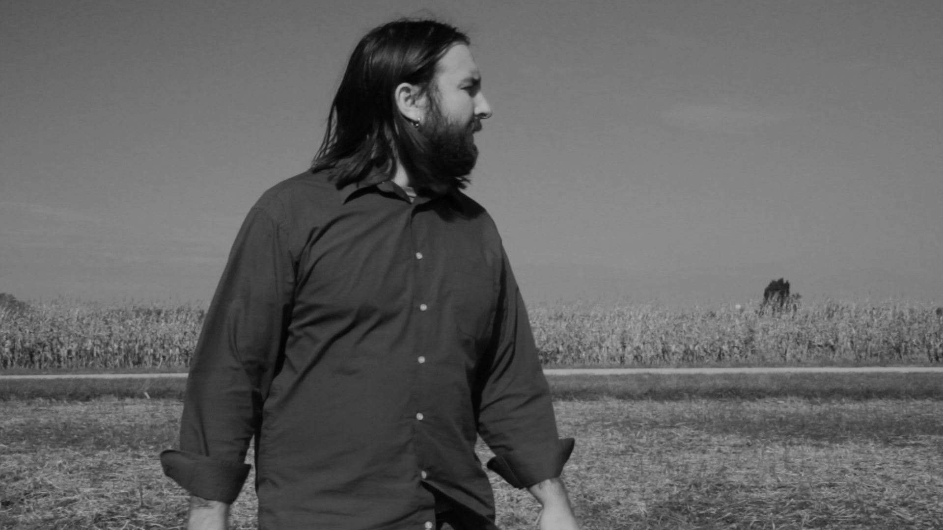 Thom Stark on location in Hanover, Indiana during production of his debut short film, Note to Self.