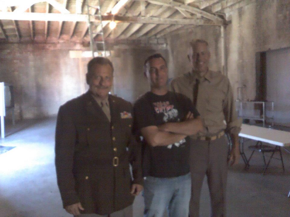 Paul Thomas Arnold as General Porter in the feature film, Puppet Master X: Axis Rising. With Paul is screen writer Shane Bitterling and fellow cast member Kurt Sinclair.