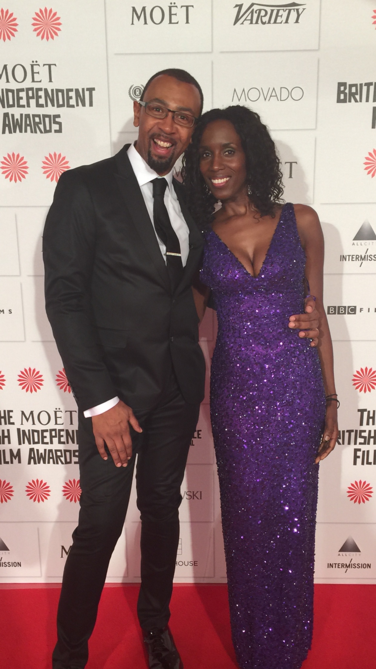 Paul Craig and his wife Marcia Fowlin at the British Independent Film Awards 2014.