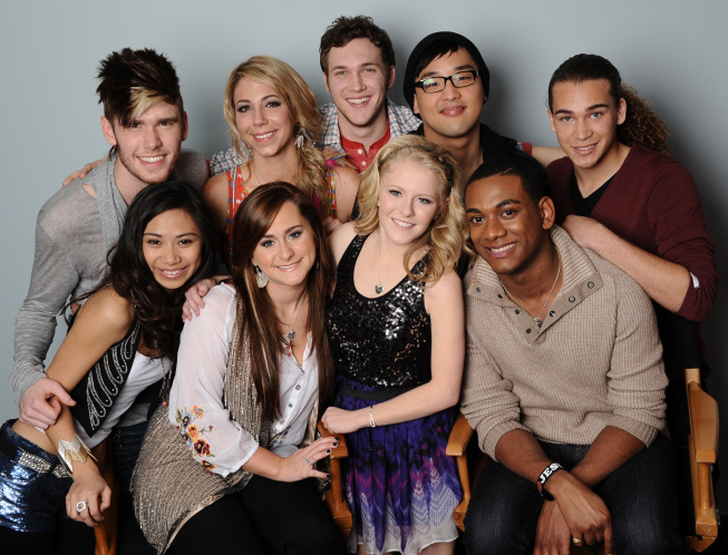 Still of Heejun Han, Jessica Sanchez, Elise Testone, Skylar Laine, DeAndre Brackensick, Phillip Phillips and Colton Dixon in American Idol: The Search for a Superstar (2002)