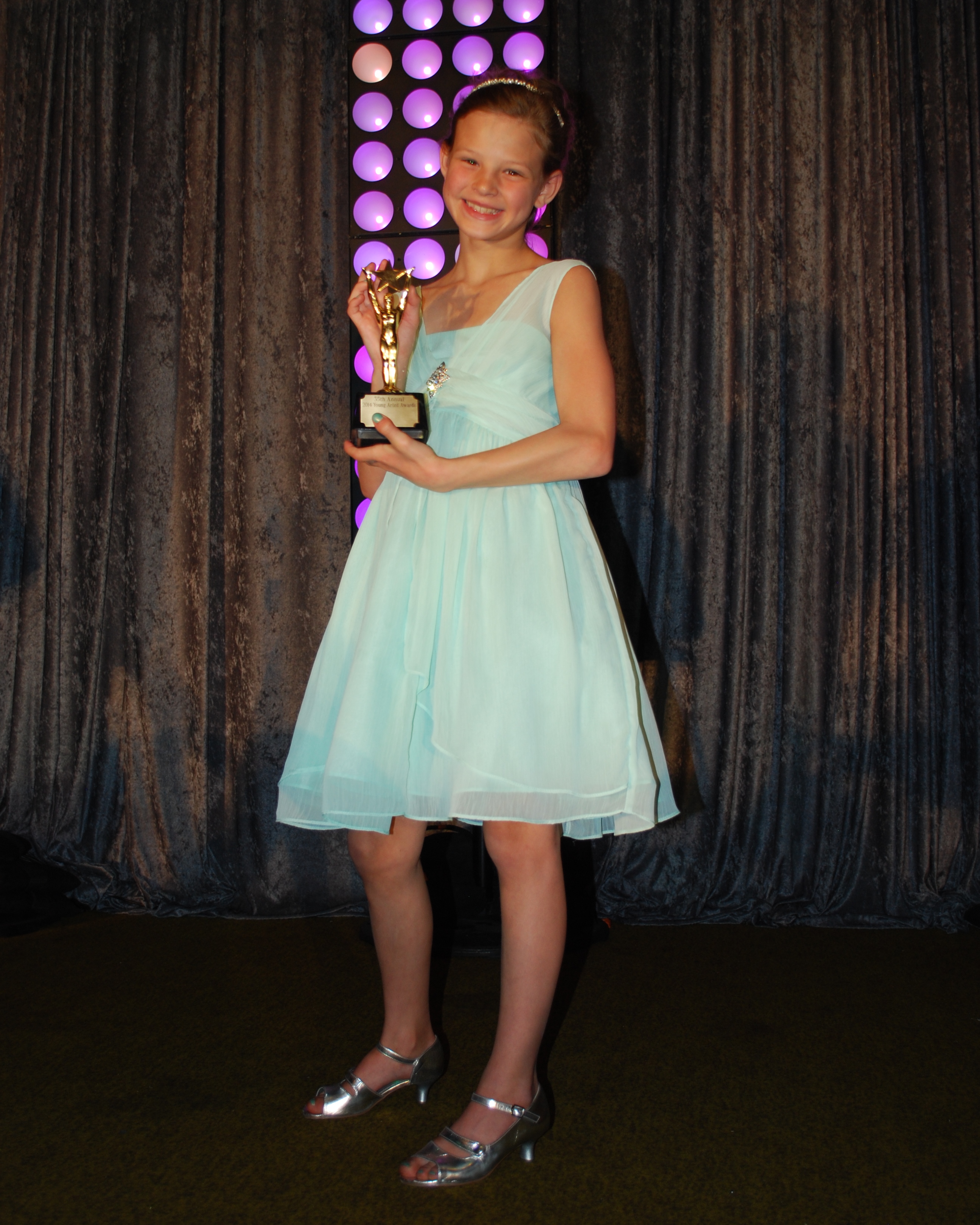 Peyton Kennedy at the 35th Annual Young Artist Awards on May 4, 2014, winner of Best Actress in a Short Film.