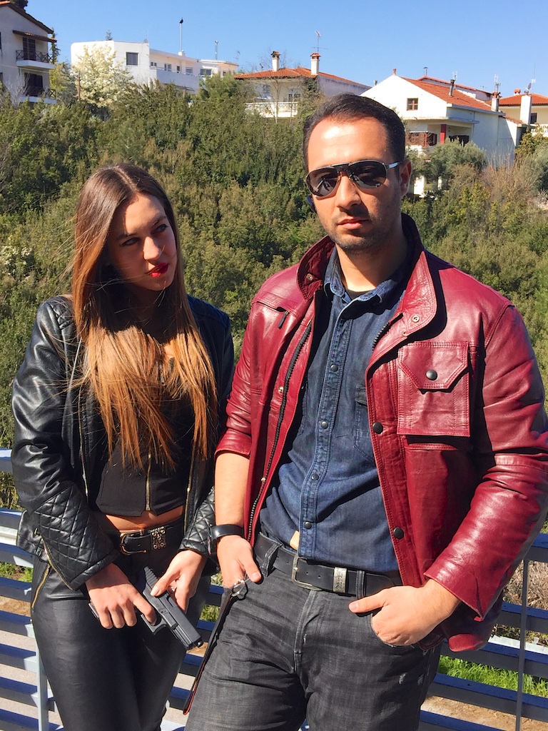Vassilis Kiltidis with Areti Kyrioti at the backstage of 