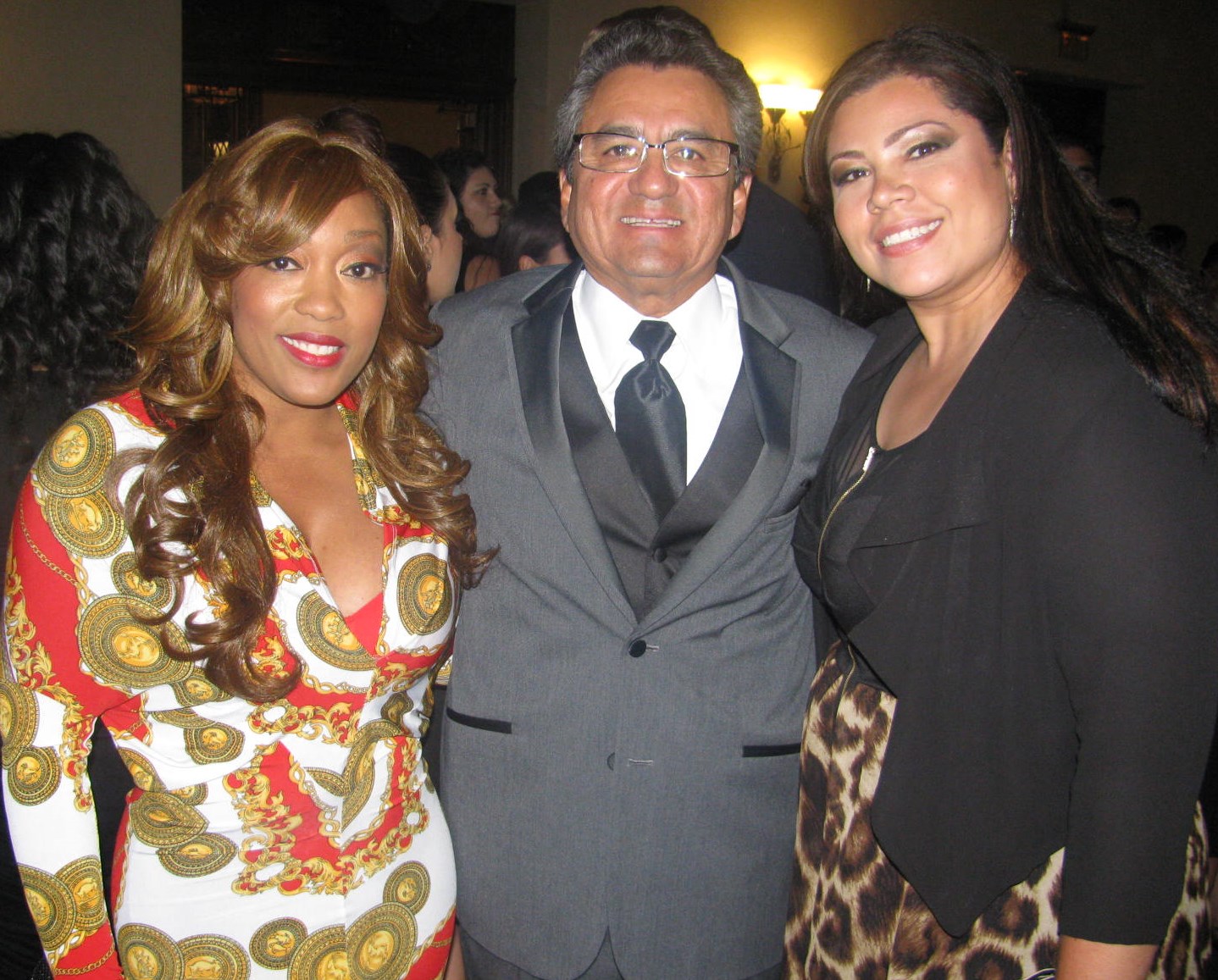 Actress Anika C McFall , My Uncle Danny R Ortega Jr- NCLR Board Chair and me at Alma Awards 2013