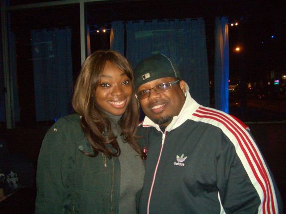 Omaka Omegah hanging with R&B vocalist, Dave Hollister