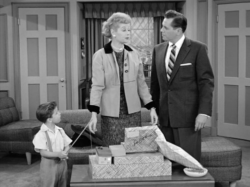 Still of Desi Arnaz, Lucille Ball and Richard Keith in I Love Lucy (1951)