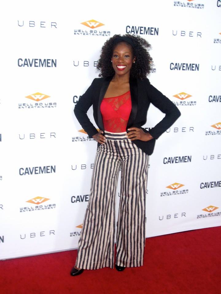 Tysha at the Red Carpet movie premier of Cavemen