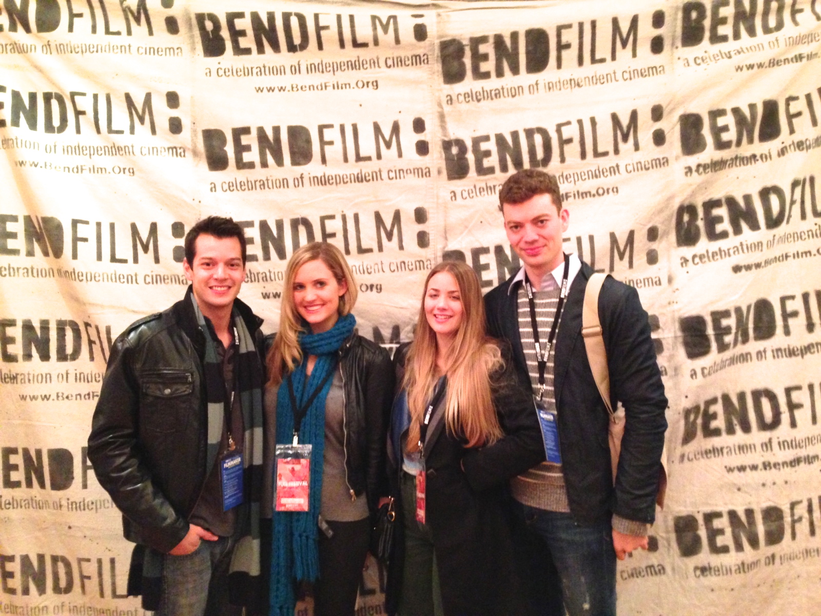 At Bend Film for the premiere of Life of the Party with Caleb Neet, Sarah McDermott, Samantha Reeves, Gordon James Asti