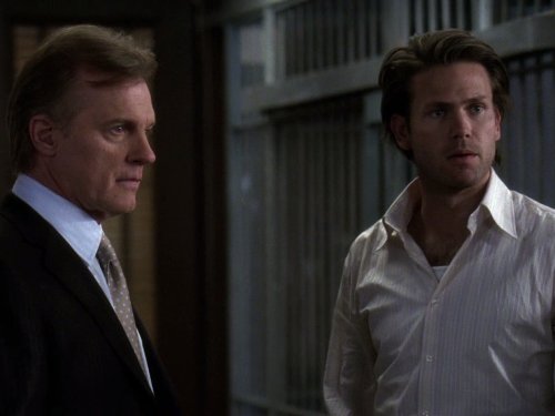 Still of Stephen Collins and Matthew Davis in Law & Order: Special Victims Unit (1999)