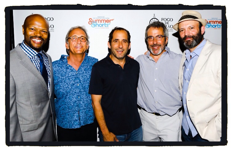 Summer Shorts 2014 opening night with Cezar Wlliams, Fred Berner (Dir) Peter Jacobson, Warren Leight (pllaywright) and me