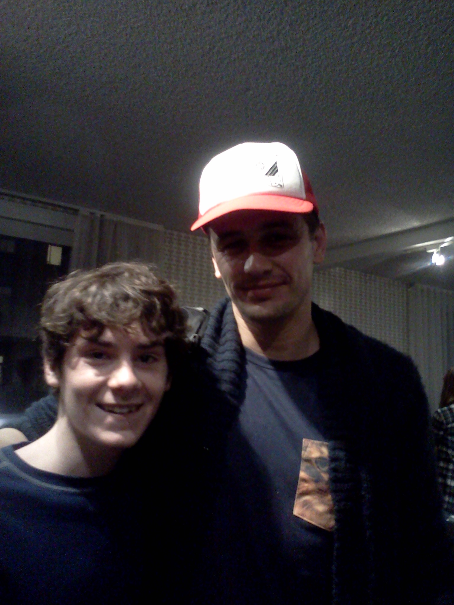 William Leon with James Franco at the Don Quixote table read